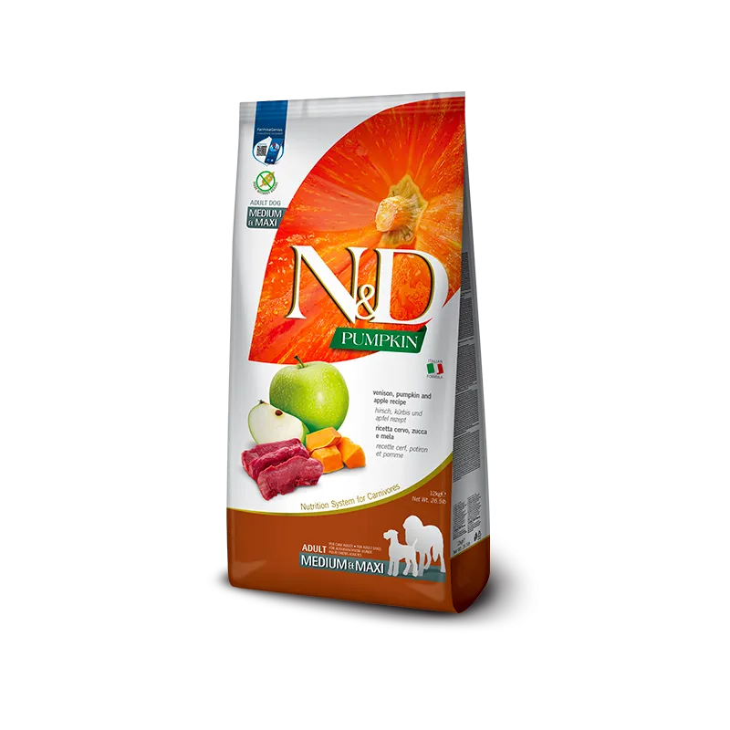 FARMINA N&amp;D PUMPKIN - DOG Dry Venison&amp;Apple | AKVANAMAI