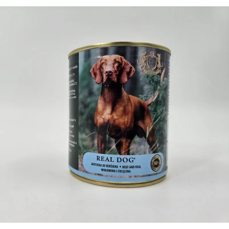 Real Dog SP - Wet Beef and veal for adult dogs 800 g | AKVANAMAI