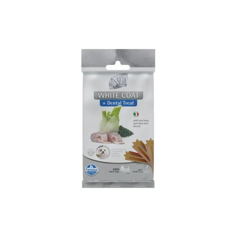 FARMINA N&amp;D WHITE - DOG TREAT - Sea Bass | AKVANAMAI