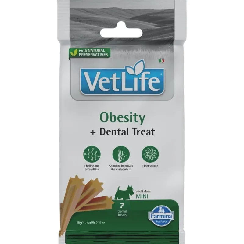 FARMINA VET LIFE - DOG TREAT - OBESITY ADULT MINI 60 | AKVANAMAI