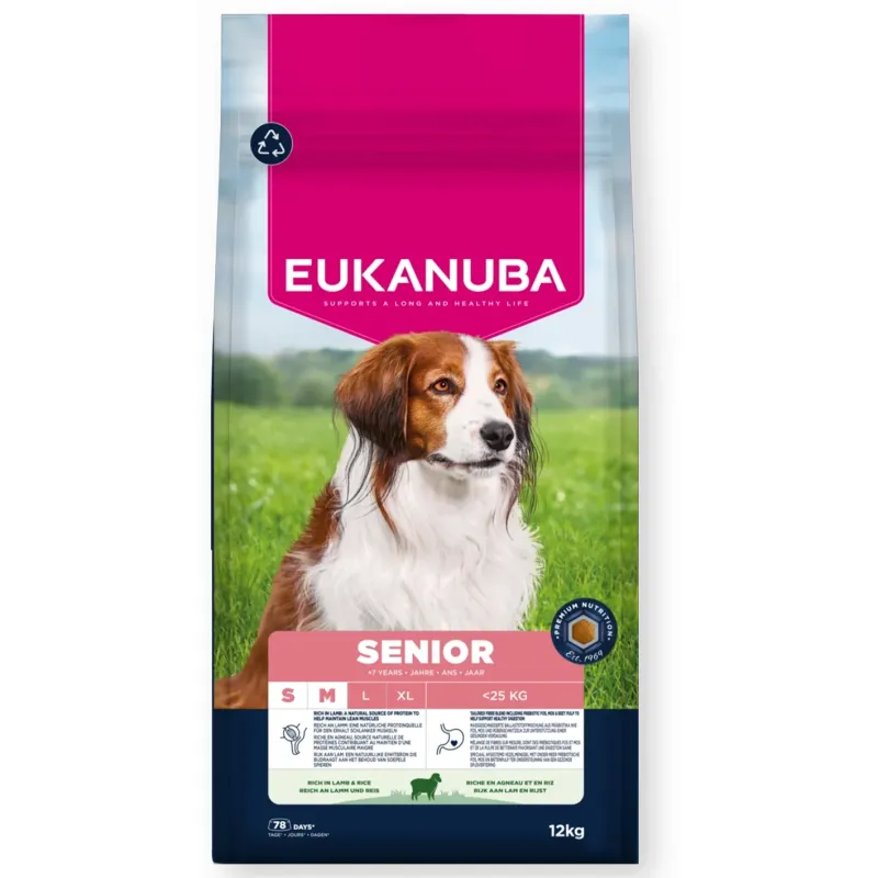 EUK Dog Senior Small Medium Breed Lamb Rice 12 kg | AKVANAMAI