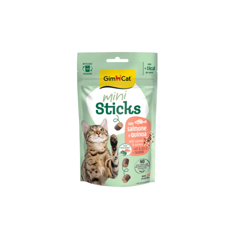 GIMCAT MINI STICKS WITH SALMON &amp; QUINOA 50 G | AKVANAMAI
