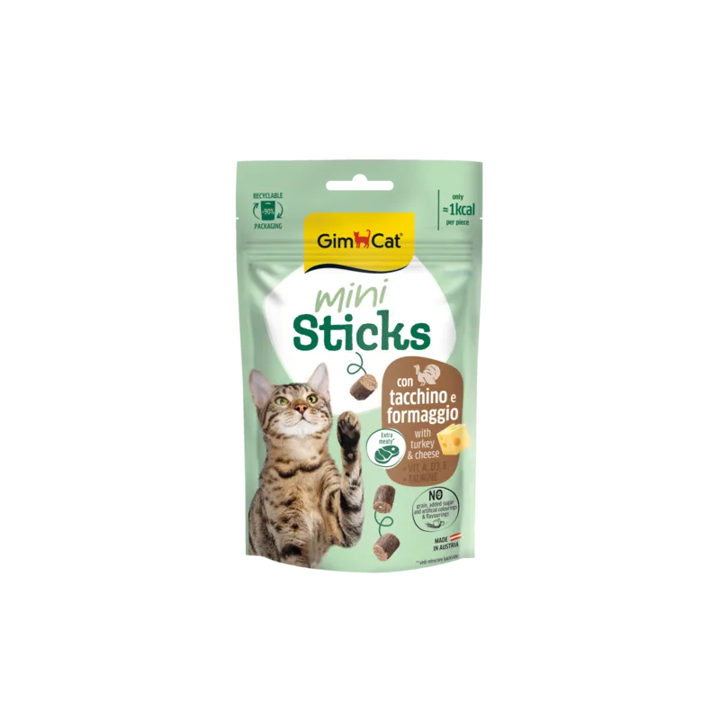 GIMCAT MINI STICKS WITH TURKEY &amp; CHEESE 50 G | AKVANAMAI