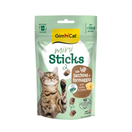 GIMCAT MINI STICKS WITH TURKEY &amp; CHEESE 50 G | AKVANAMAI