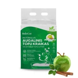 BeloCat TOFU obuolių ir cinamono kraikas 6 L | AKVANAMAI