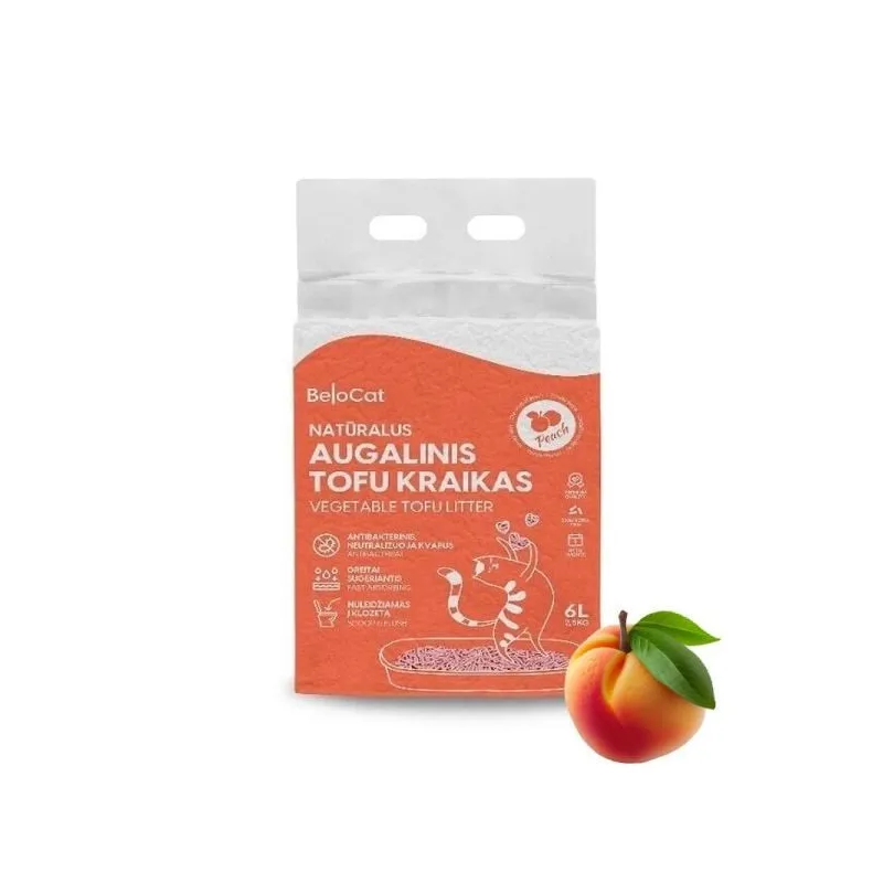 Belocat TOFU kraikas 6L/2,5kg (Persikų kvapo)