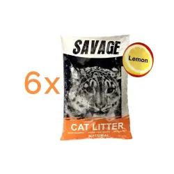 Kraikas katėms, sušokantis citrinų kvapo, Savage, 6x5 l