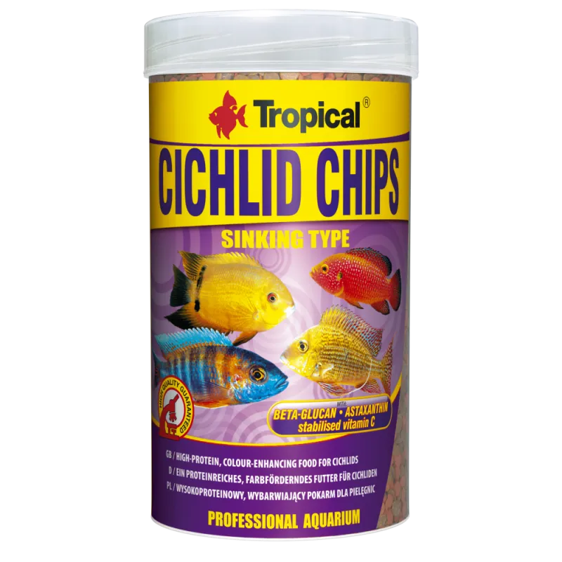 Tropical Cichlid Chips pašaras ciklidams, 1000 ml | AKVANAMAI