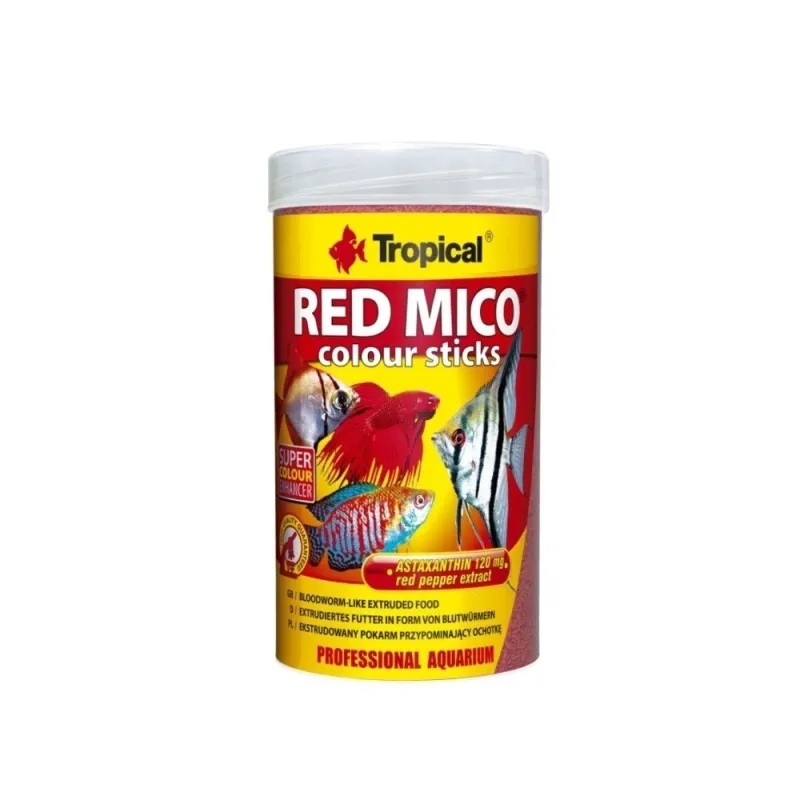 Tropical Red Mico Colour Sticks pašaras akvariumo | AKVANAMAI