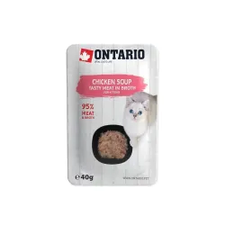 Ontario drėgnas maistas (sriuba) jauniems kačiukams su vištiena, morkomis ir ryžiais, 40 g