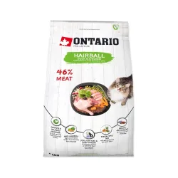 Ontario Cat Hairball sausas maistas suaugusioms | AKVANAMAI