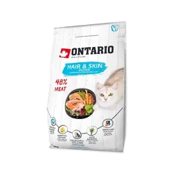Ontario Cat Hair & Skin sausas maistas suaugusioms | AKVANAMAI