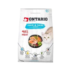 Ontario Cat Hair & Skin sausas maistas suaugusioms | AKVANAMAI