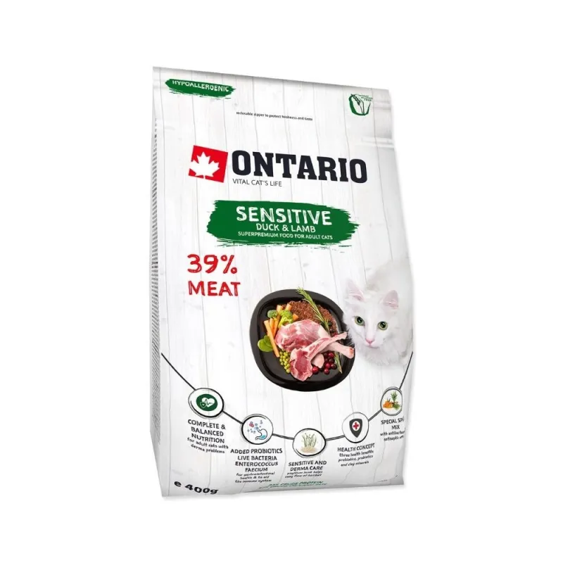 Ontario Cat Sensitive sausas maistas suaugusioms | AKVANAMAI
