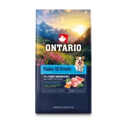 Ontario Puppy & Junior All Breeds Monoprotein Turkey & Sweet Potatoes 2,25 kg