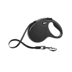 Flexi New Classic M automatinis pavadys juodas, 5 m | AKVANAMAI