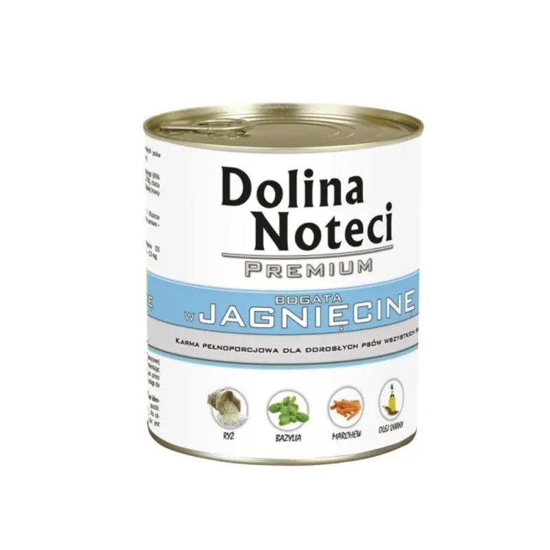 Konservai šunims su ėriena Dolina Noteci Premium 800 | AKVANAMAI