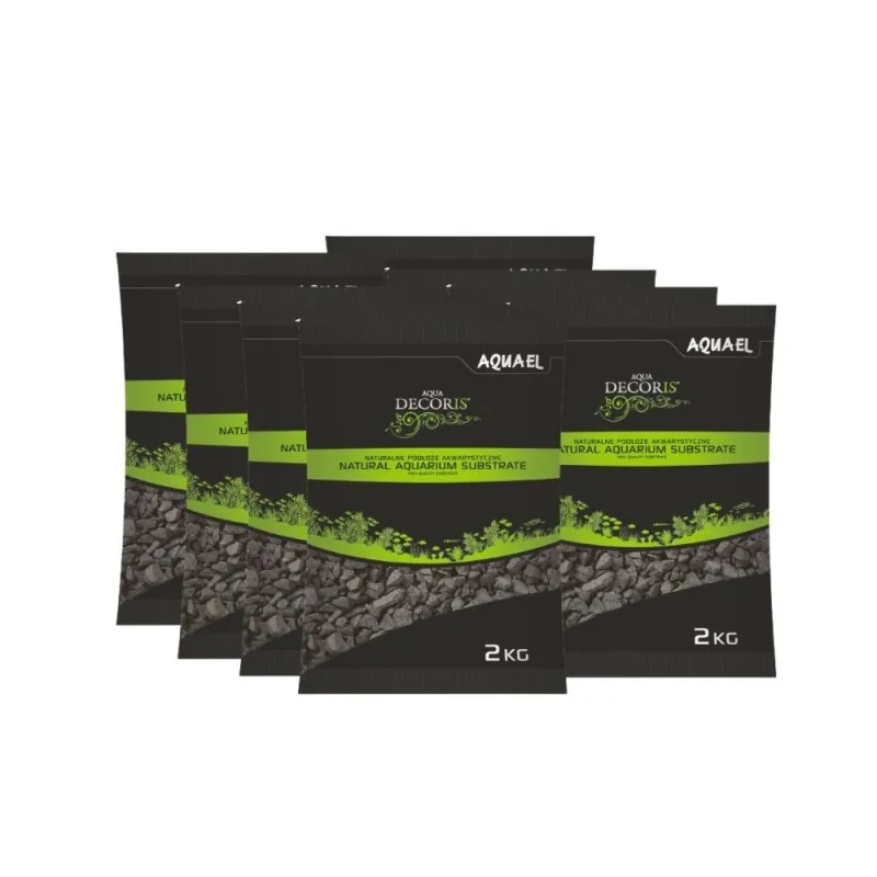 Gruntas akvariumui, juodas, 2-4 mm, 8x2 kg