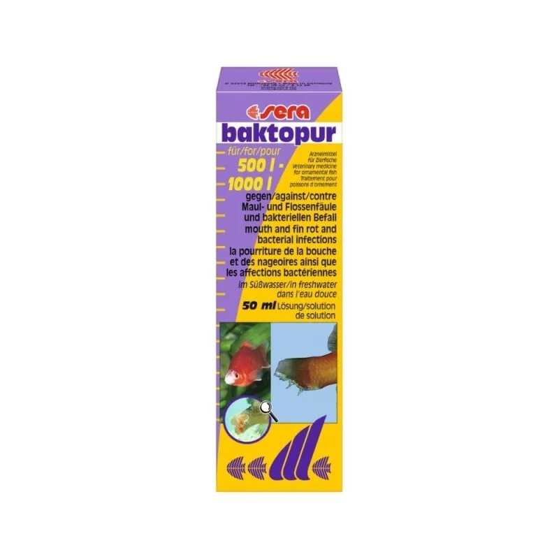 Sera akvariumo priežiūros priemonė Baktopur, 50 ml | AKVANAMAI