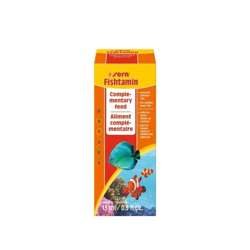Sera akvariumo priežiūros priemonė Fishtamin, 15 ml | AKVANAMAI