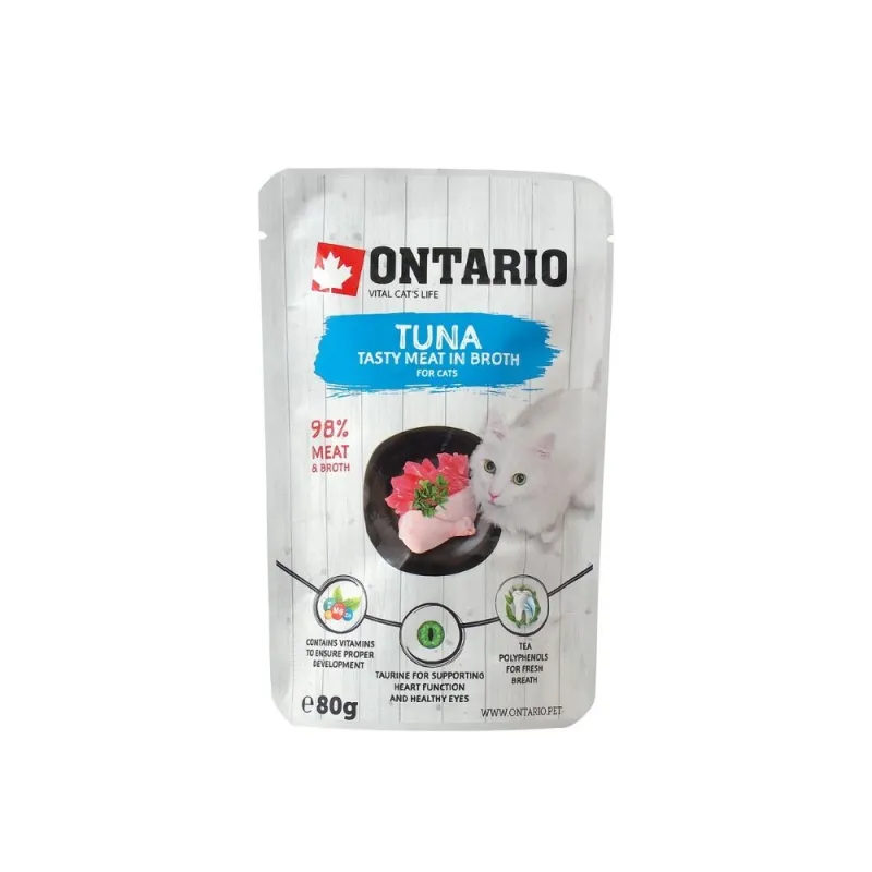 Ontario konservai katėms su tunu sultinyje, 80 g | AKVANAMAI