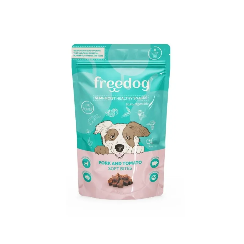 Skanėstas šunims Freedog su kiauliena ir pomidorais | AKVANAMAI