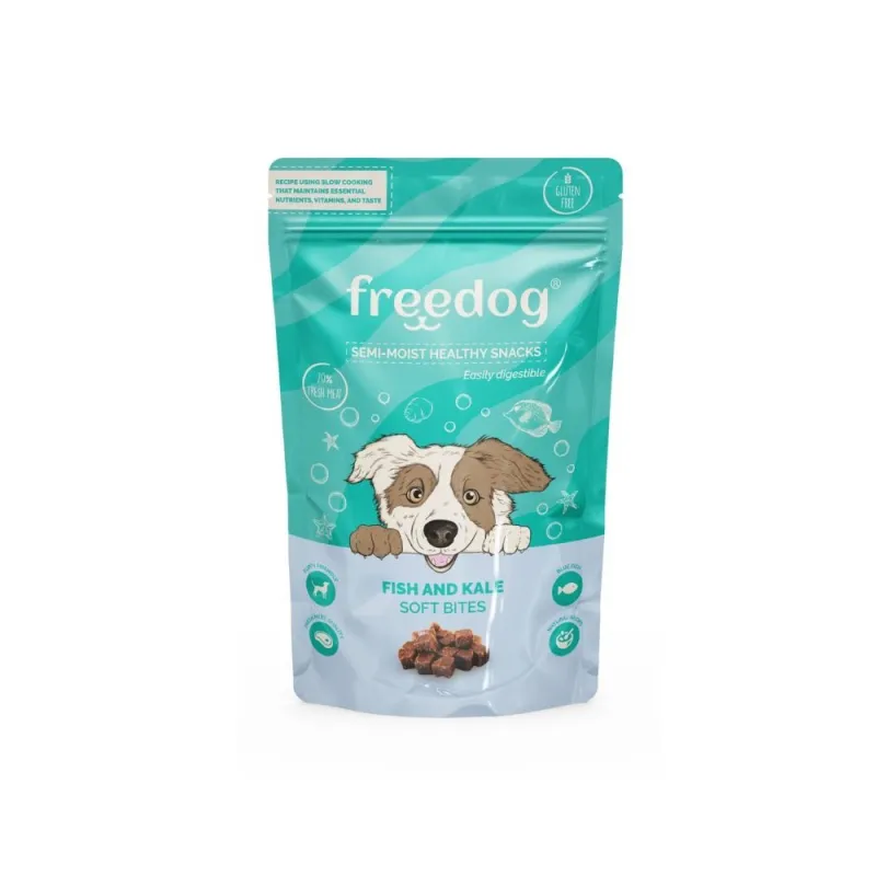Skanėstas šunims Freedog su žuvimis ir kale | AKVANAMAI
