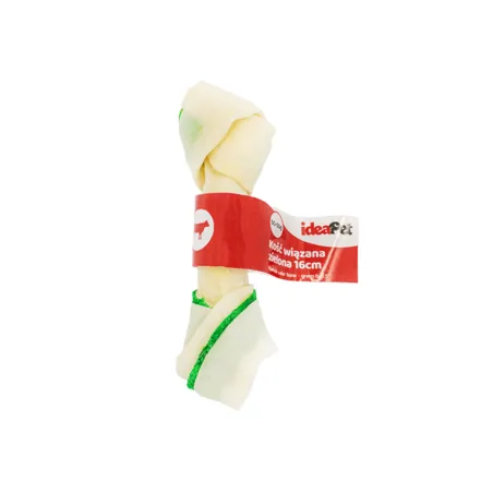 Skanėstas šunims galvijų odos mazgas, 16 cm (žalias)