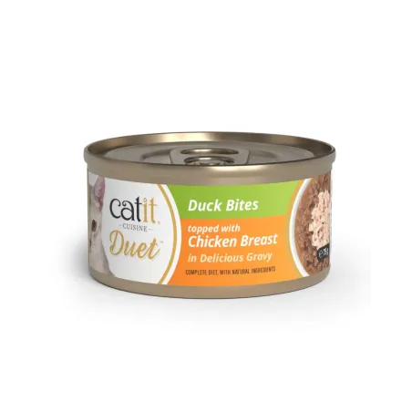 Catit Cuisine Duet konservai katėms su antiena ir vištiena, 75 g