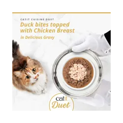 Catit Cuisine Duet konservai katėms su antiena ir vištiena, 75 g