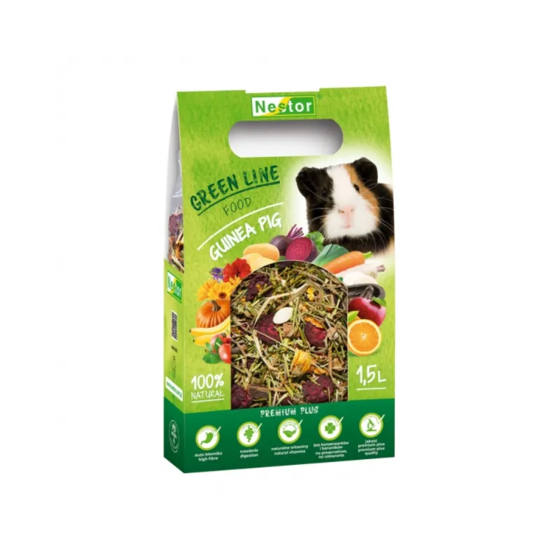 Nestor Premium Green Line pašaras jūrų kiaulytėms 1500 ml (500 g)