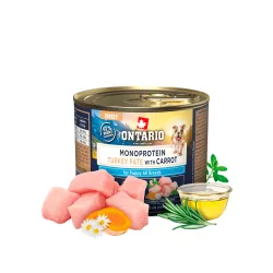 Ontario vieno baltymo konservai jauniems šuniukams su kalakutiena ir morkomis, 200 g
