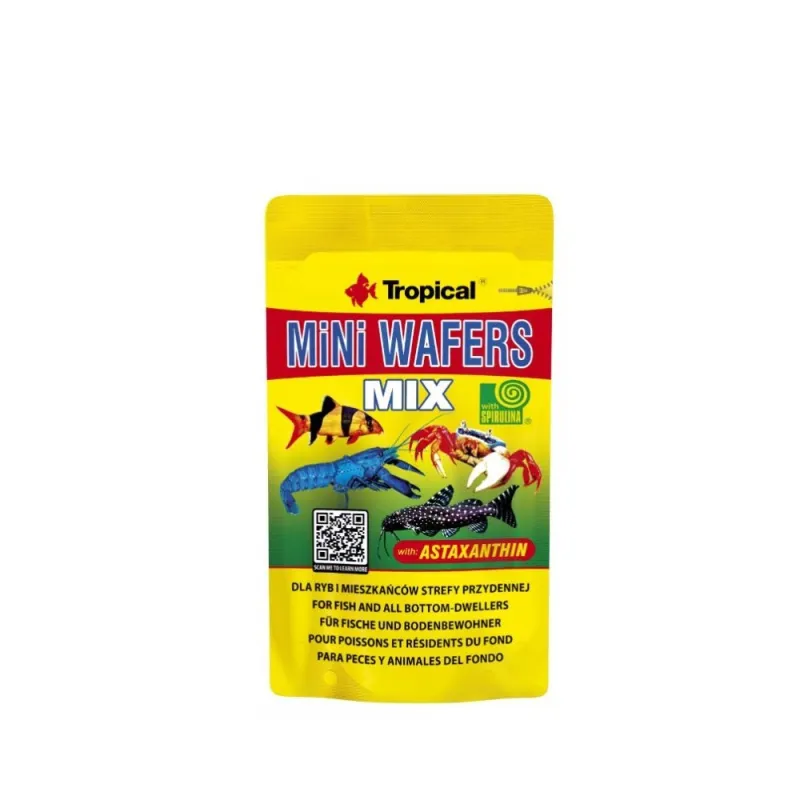 Tropical Mini Wafers Mix pašaras dugninėms žuvims | AKVANAMAI