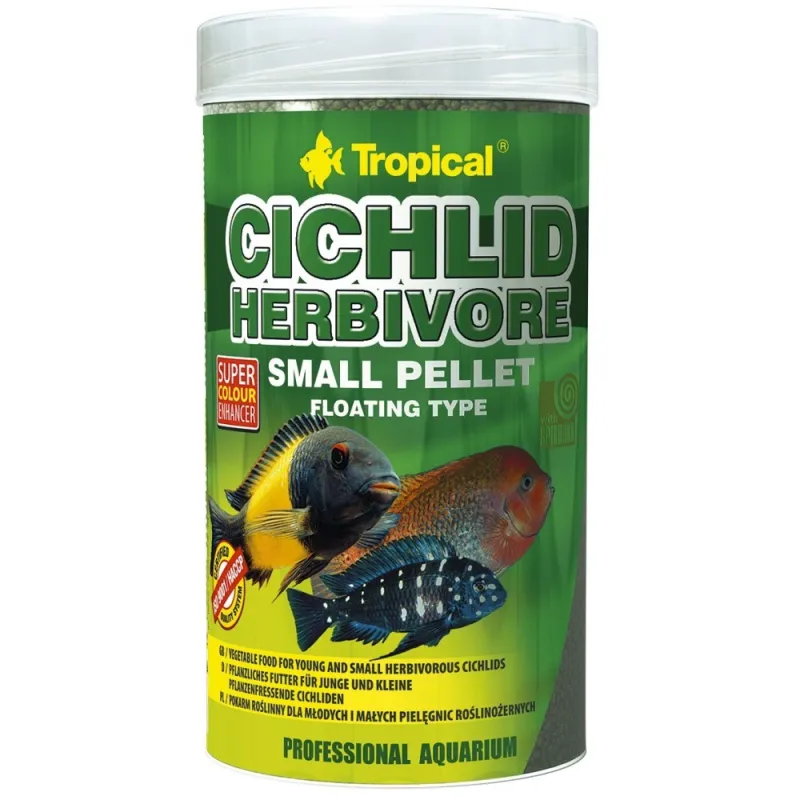Tropical Cichlid Herbivore Small Pellet pašaras | AKVANAMAI
