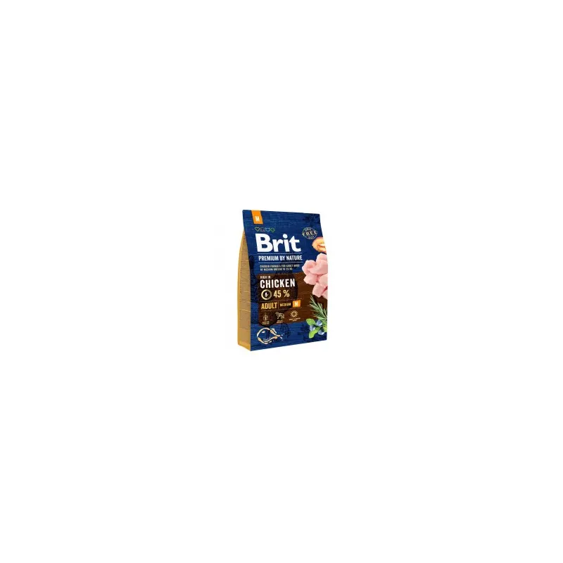 Brit Premium By Nature Adult M sausas pašaras šunims | AKVANAMAI