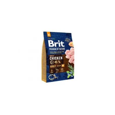 Brit Premium By Nature Adult M sausas pašaras šunims | AKVANAMAI