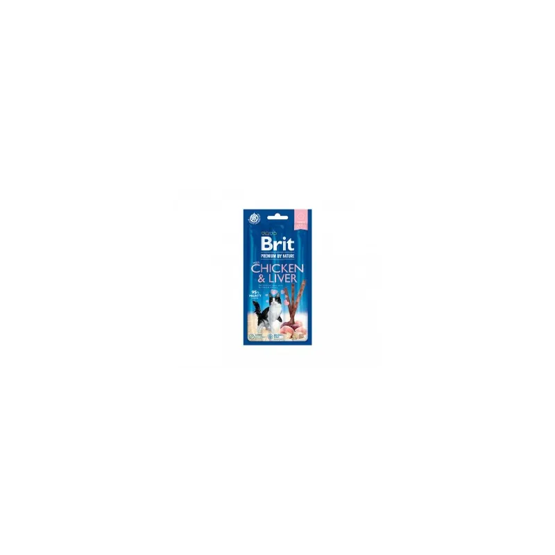 Brit Premium Cat skanėstas Chicken&Liver 3 vnt. | AKVANAMAI