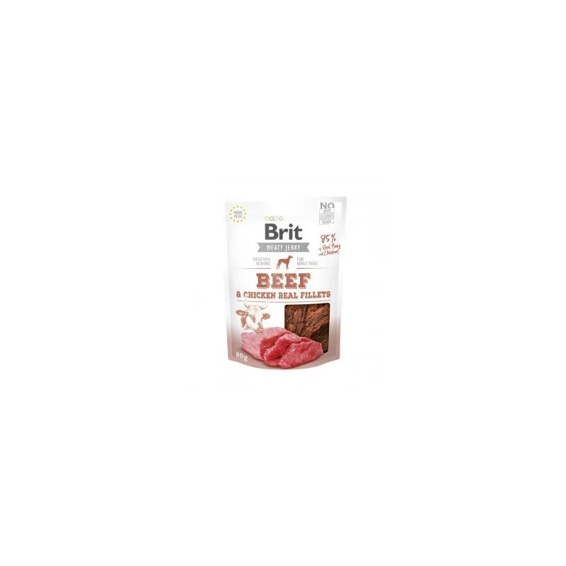 Brit Jerky Beef&Chicken Fillets skanėstas 80 g | AKVANAMAI