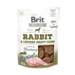 Brit Jerky Rabbit Meaty Coins skanėstas 80 g | AKVANAMAI