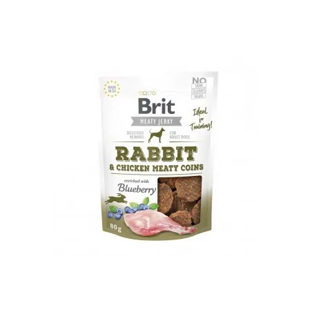 Brit Jerky Rabbit Meaty Coins skanėstas 80 g | AKVANAMAI