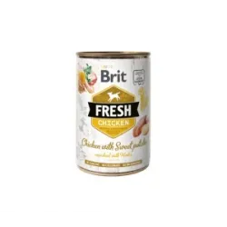 Brit Fresh konservuotas pašaras šunims Chicken&Sweet | AKVANAMAI