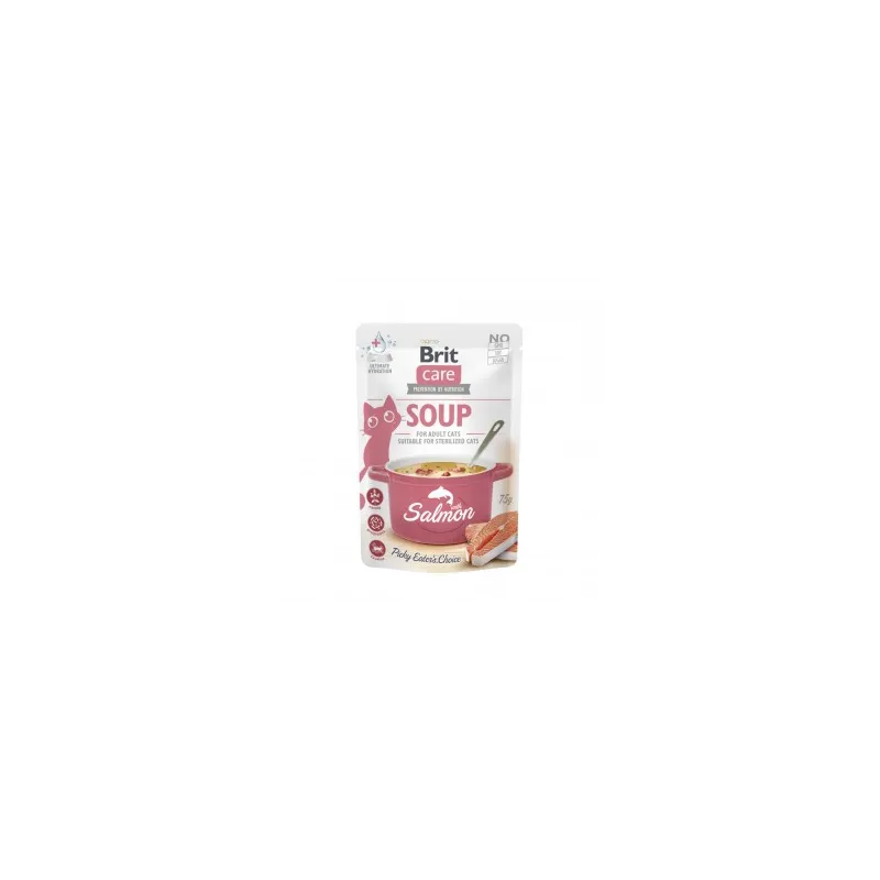 Brit Care Cat Soup Salmon sriuba su lašiša katėms 75g | AKVANAMAI
