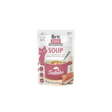 Brit Care Cat Soup Salmon sriuba su lašiša katėms 75g | AKVANAMAI