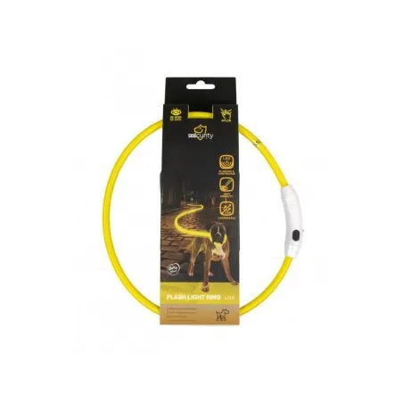 SEEcurity geltonas šviečiantis antkaklis 65cm