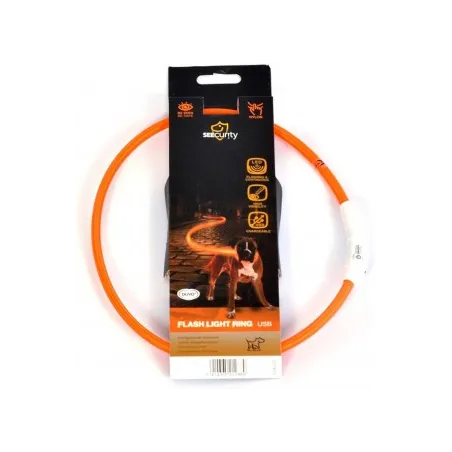 SEEcurity oranžinis šviečiantis antkaklis 65cm
