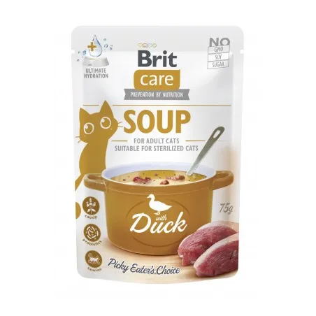 Brit Care Cat Soup Duck sriuba su antiena katėms 75 g | AKVANAMAI
