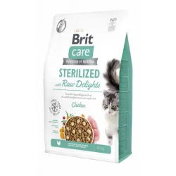Brit Care Cat Sterilized with Raw Delights sausas | AKVANAMAI