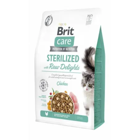 Brit Care Cat Sterilized with Raw Delights sausas | AKVANAMAI
