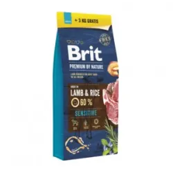 Brit Premium By Nature Sensitive Lamb sausas pašaras | AKVANAMAI