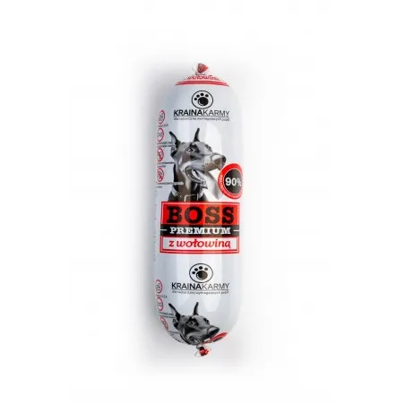 Boss Premium konservuotas pašaras Beef dešra 1000 g